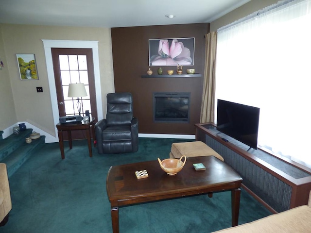 view of carpeted living room