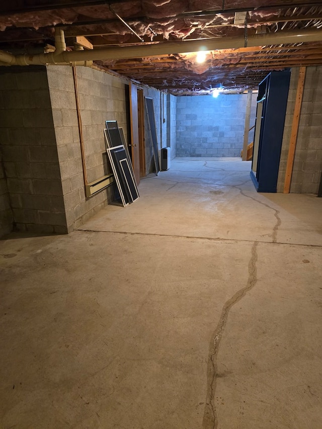 view of basement