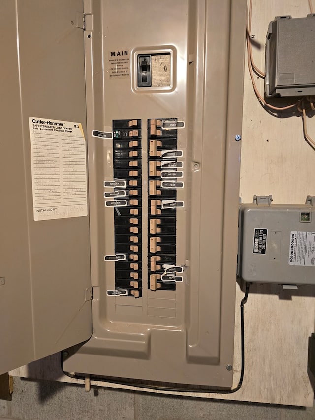 utility room with electric panel