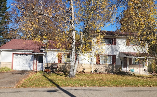 view of property with a garage