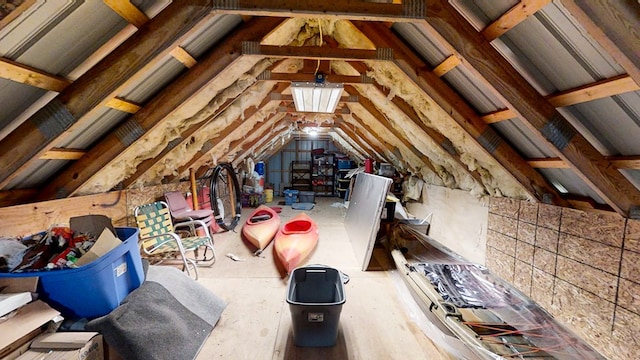 view of attic