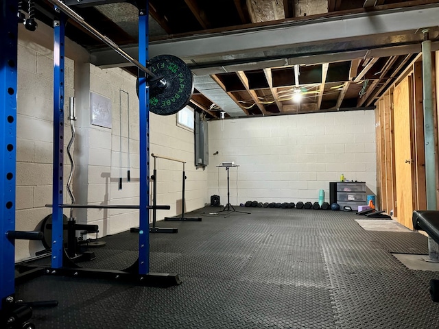 view of workout area