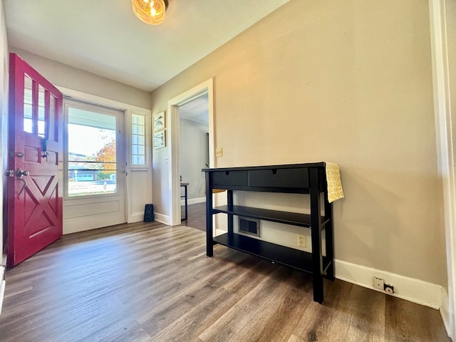 entrance foyer with hardwood / wood-style flooring