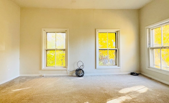 view of carpeted spare room