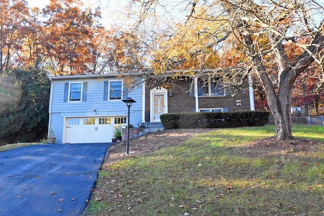 split foyer home with a garage