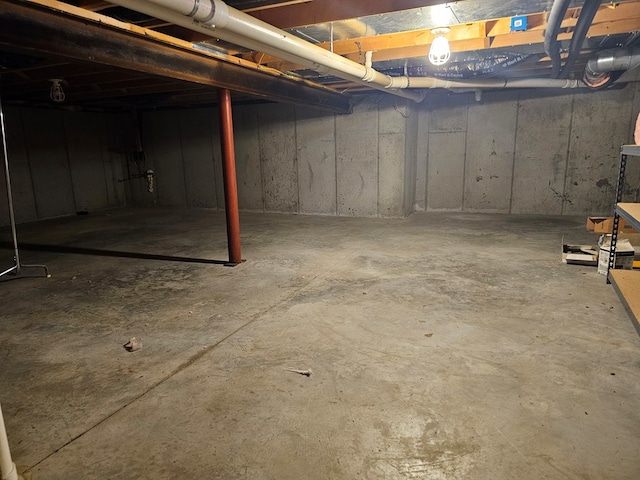 view of basement