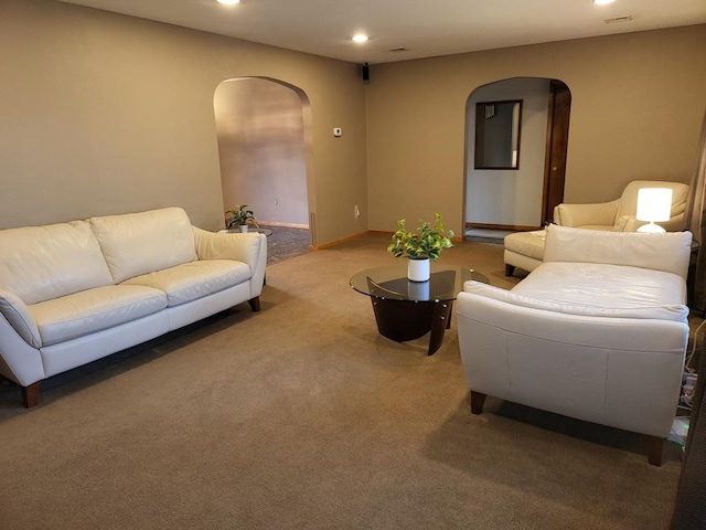 view of carpeted living room