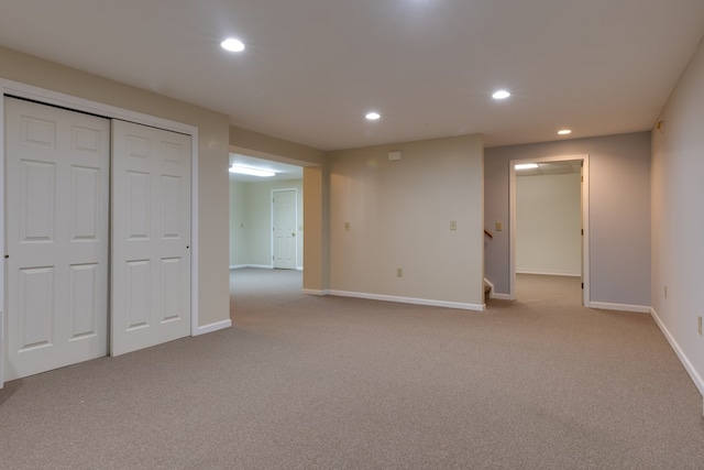 interior space with light colored carpet