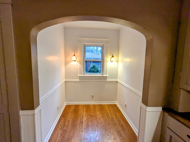 interior space featuring light wood-type flooring