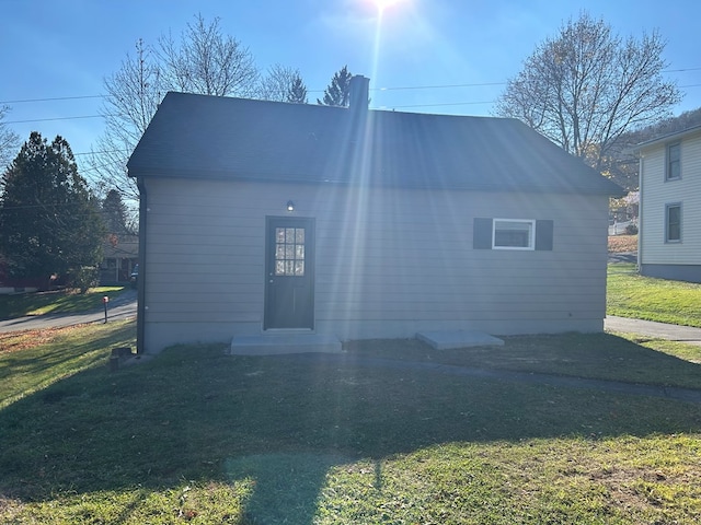 exterior space with a front lawn