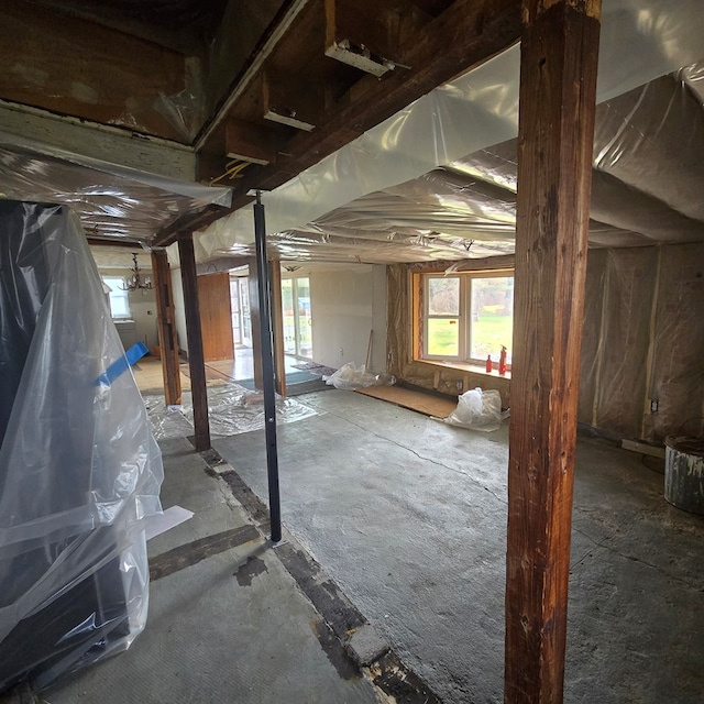 basement featuring a wealth of natural light