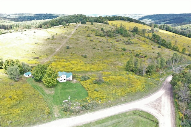 drone / aerial view featuring a rural view