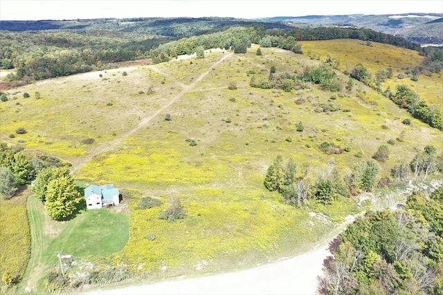 aerial view featuring a rural view