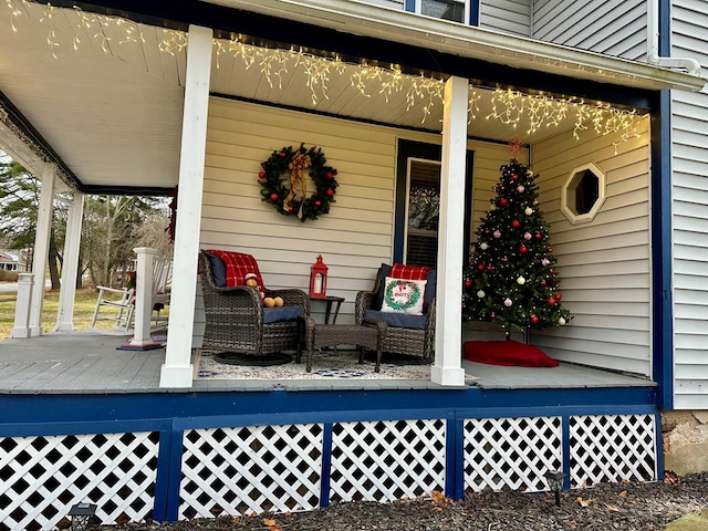 exterior space with a porch