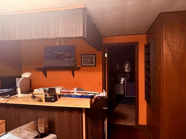 view of home office