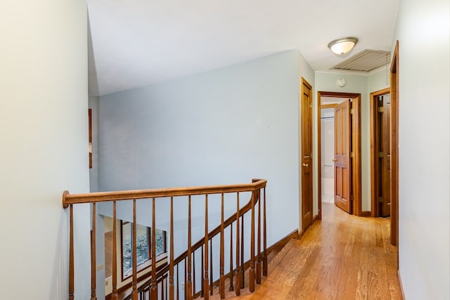 hallway featuring light wood-type flooring