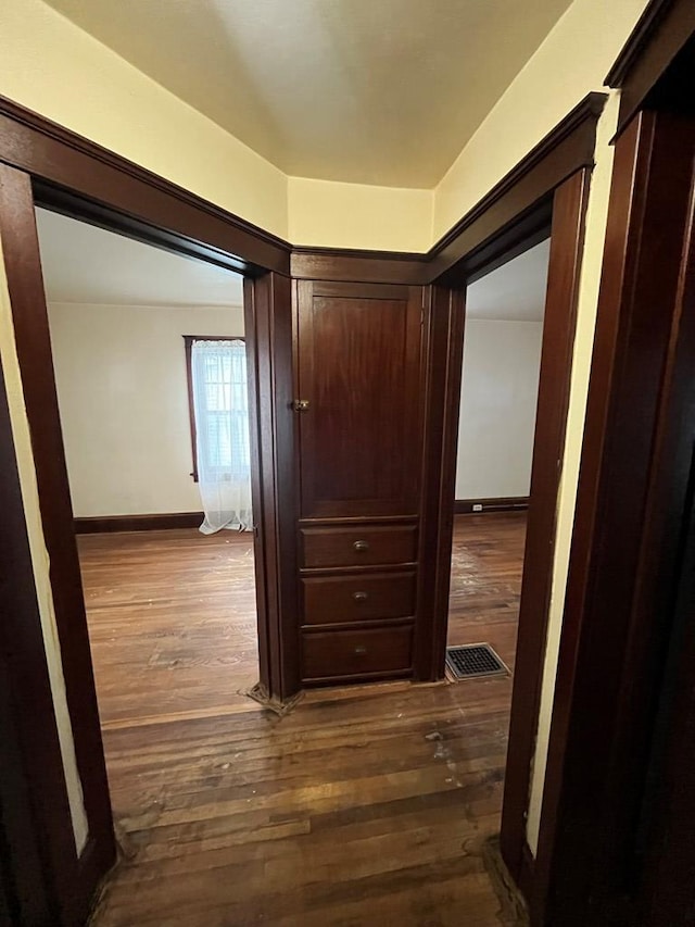 hall featuring hardwood / wood-style flooring