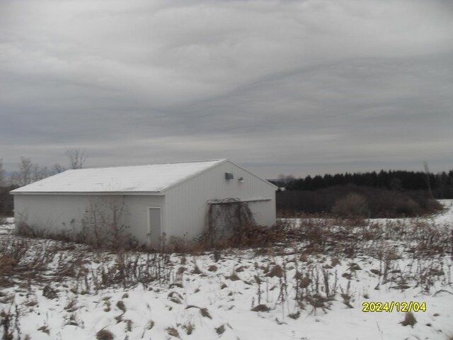 view of snow covered structure