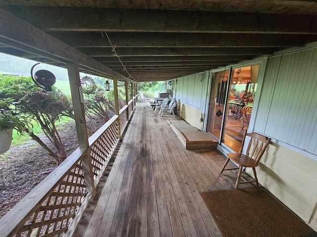 view of wooden terrace