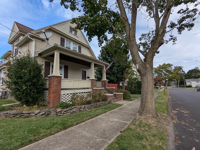 view of front of home with a porch