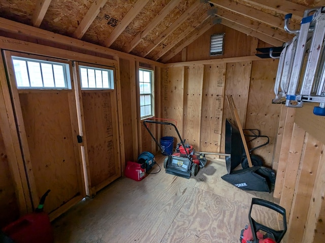 view of storage room