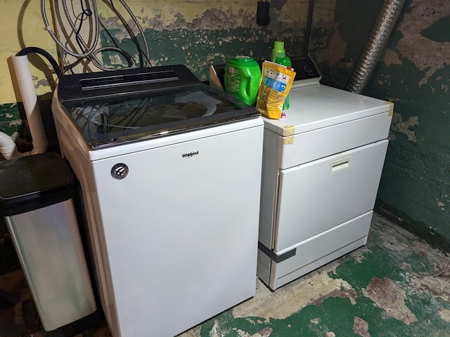 laundry area with washer and dryer