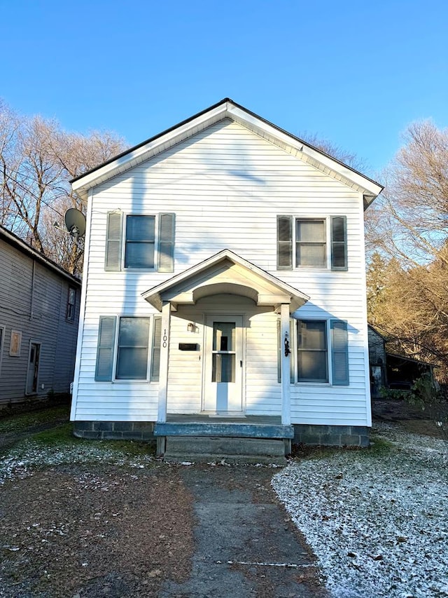 view of front of house featuring covered porch