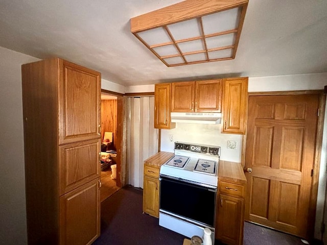 kitchen featuring electric range