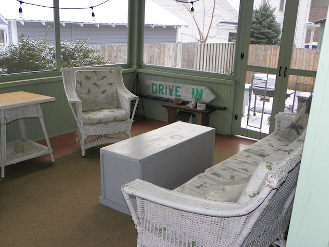 view of sunroom / solarium