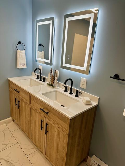 bathroom with vanity