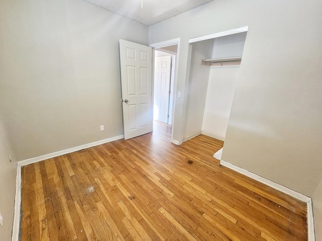 empty room featuring light hardwood / wood-style flooring