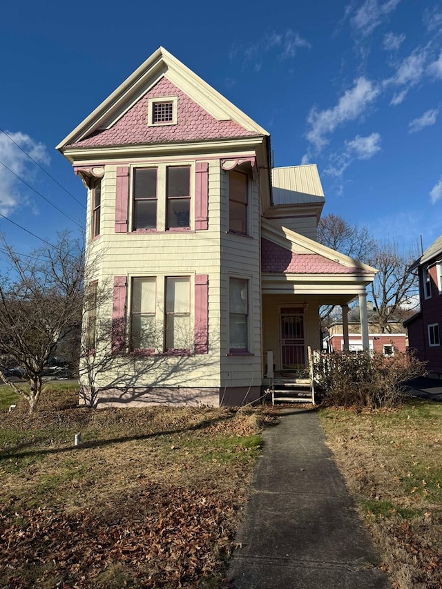 view of front of home with a porch