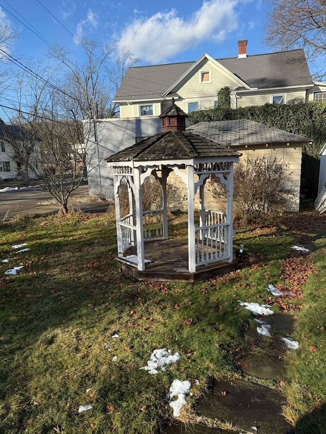 view of home's community with a gazebo