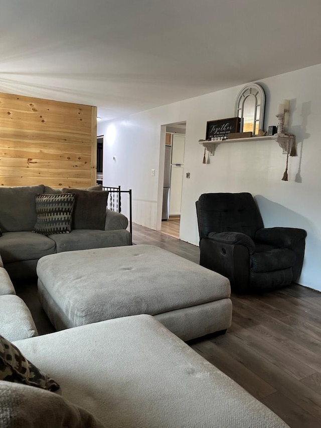 living room featuring hardwood / wood-style flooring