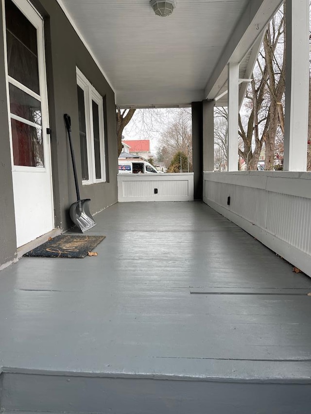 view of patio with a porch