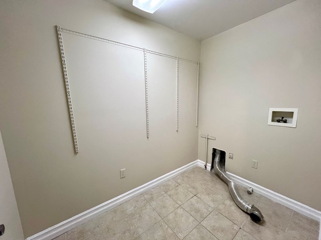 laundry area featuring hookup for a gas dryer and washer hookup