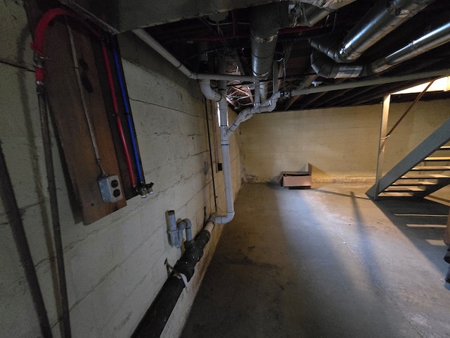 view of basement