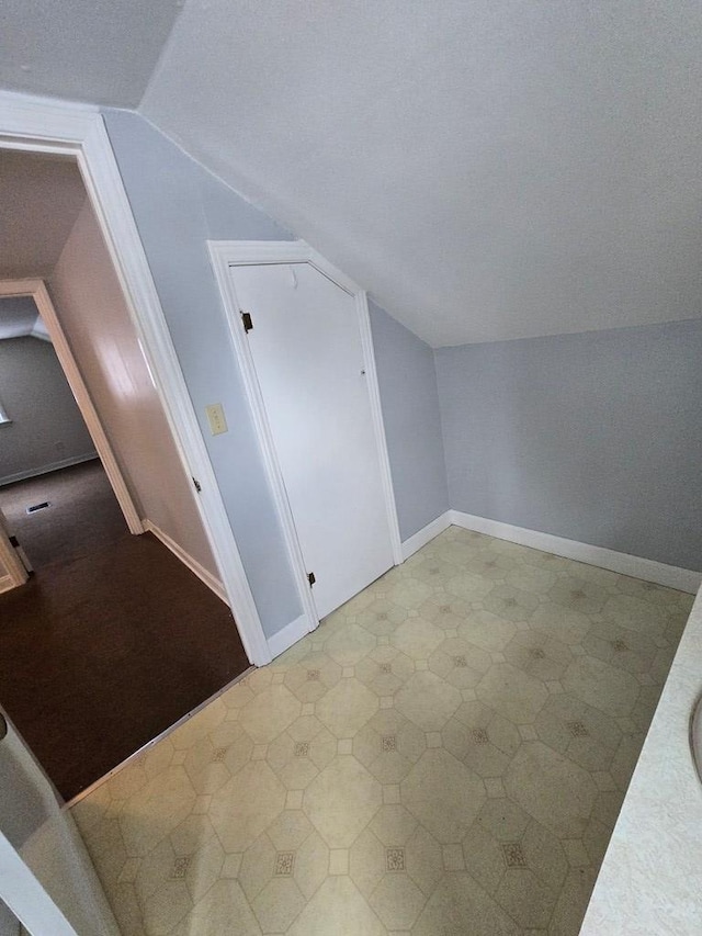 bonus room with lofted ceiling