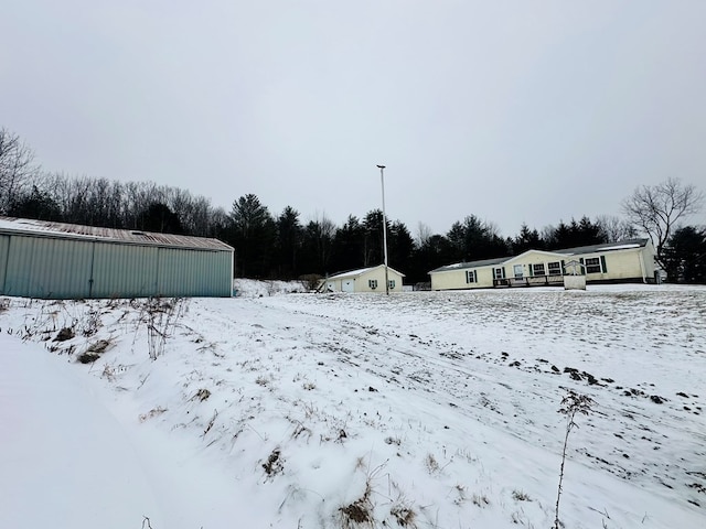 view of snowy yard