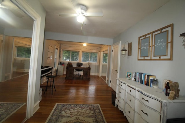 interior space featuring dark hardwood / wood-style flooring