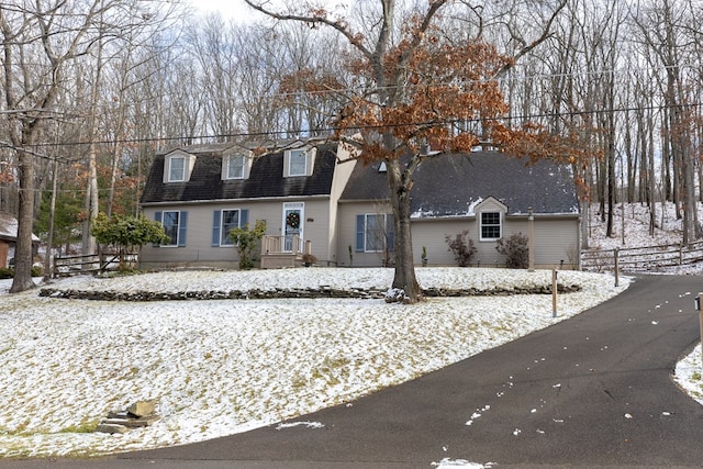 view of cape cod home