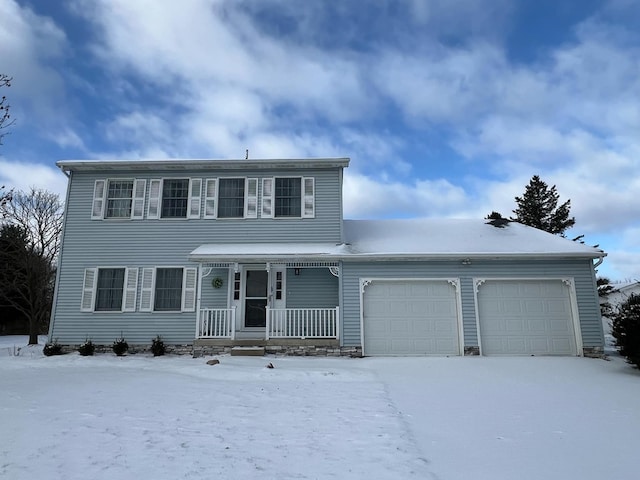 view of front of home featuring a garage