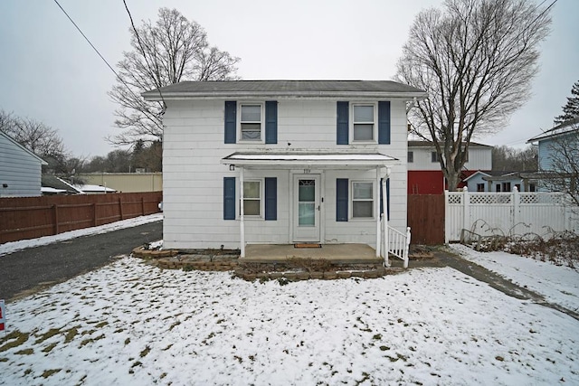 view of front of home with a porch