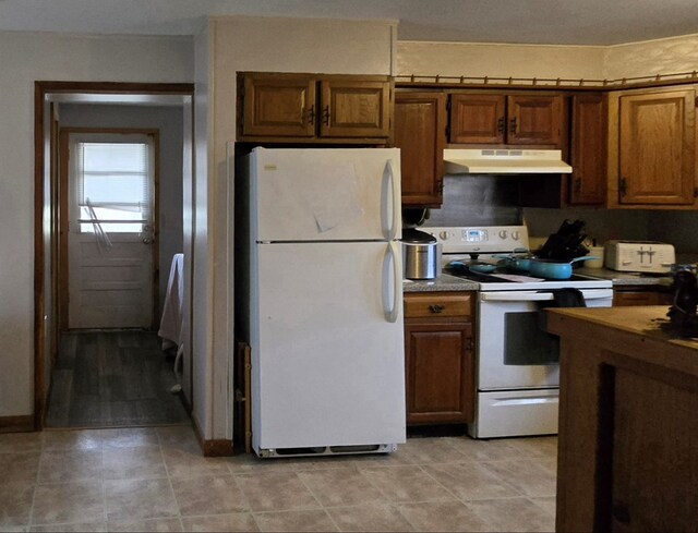 kitchen with white appliances