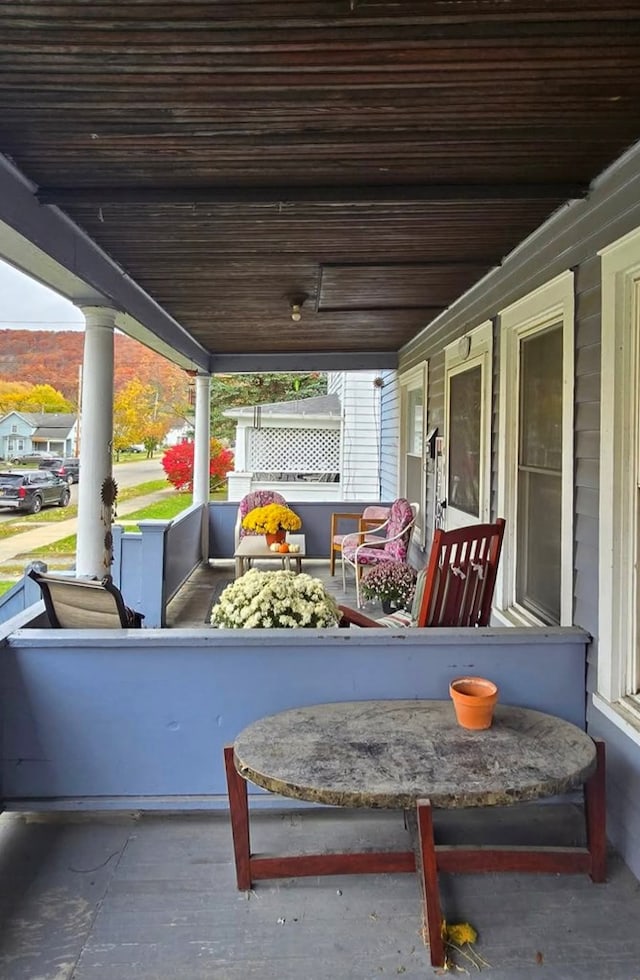 view of patio featuring covered porch