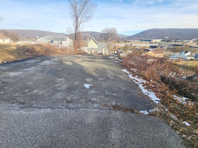 view of street with a mountain view