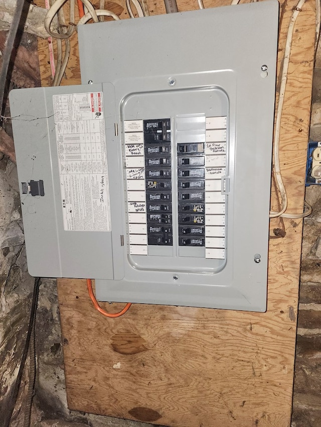 utility room featuring electric panel