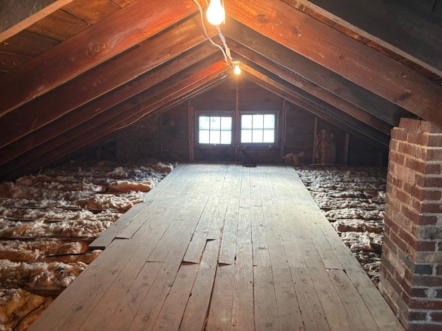 view of attic