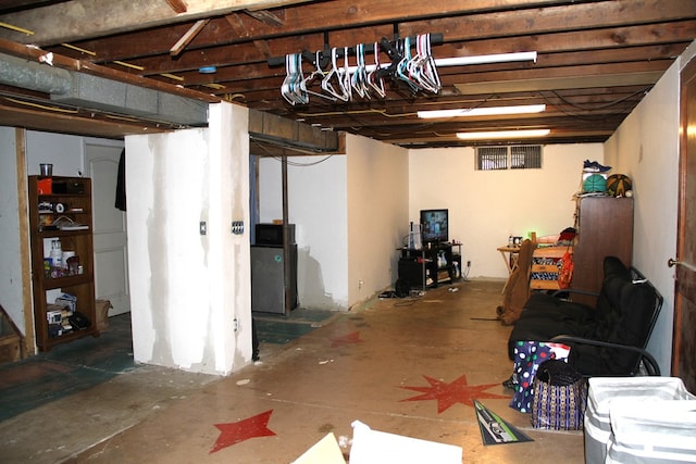 view of basement