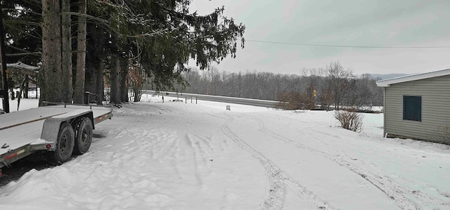 view of snowy yard